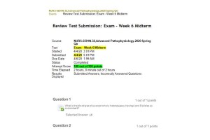 NURS 6501 Week 6 Midterm Exam100 out of 100 Points
